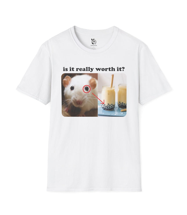 Is Boba Really Worth It Unisex T-Shirt in White .