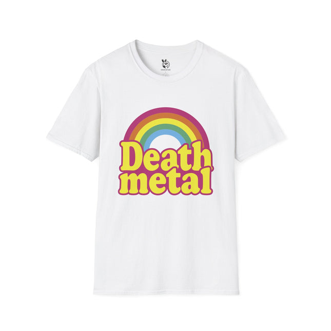 Brutal Death Metal Unisex T-Shirt in White .