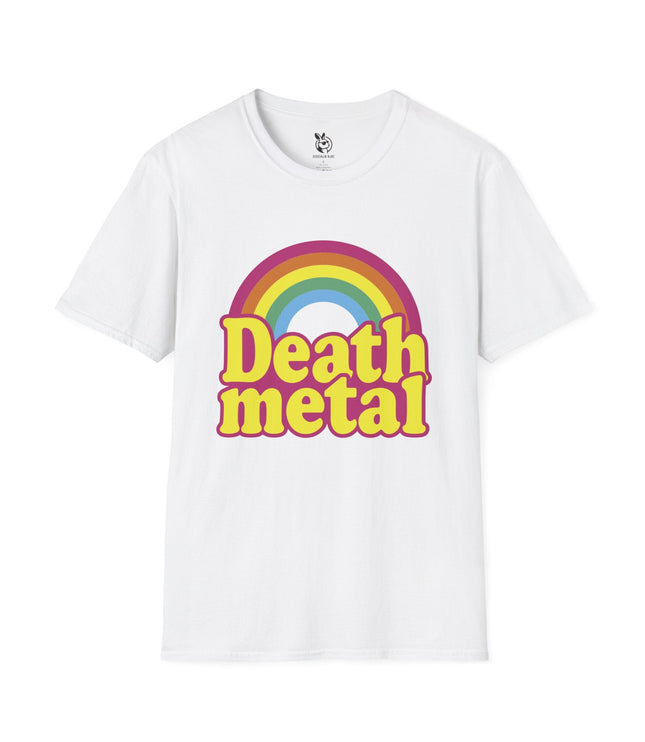 Brutal Death Metal Unisex T-Shirt in White .