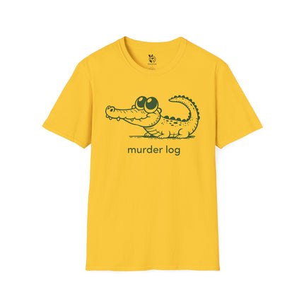 Murder Log Alligator Unisex T-Shirt in Daisy .