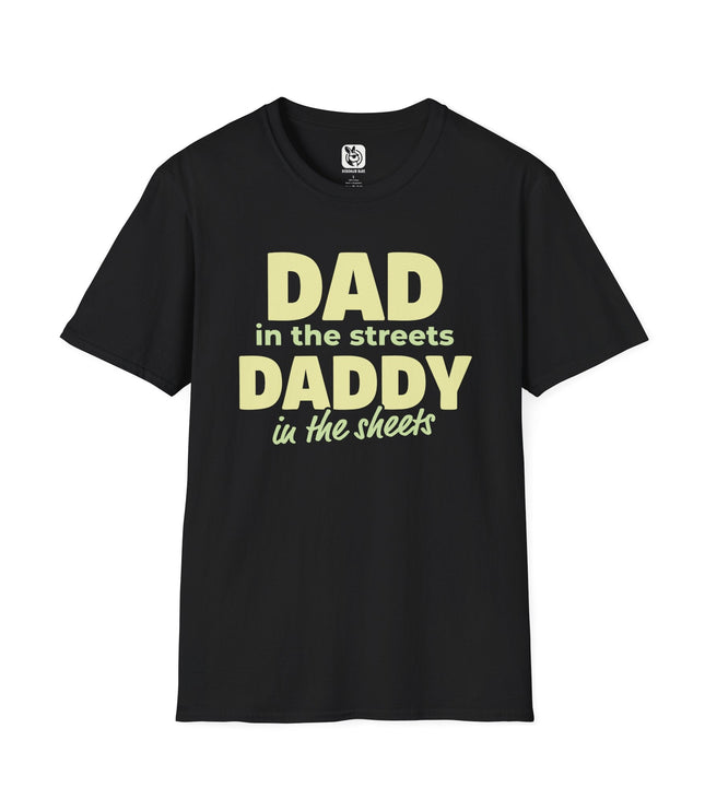 Dad On The Streets T-Shirt in Black .