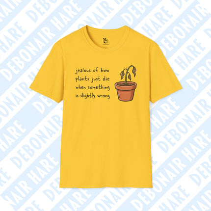 Jealous Of Plants Soft Cotton Unisex T-Shirt