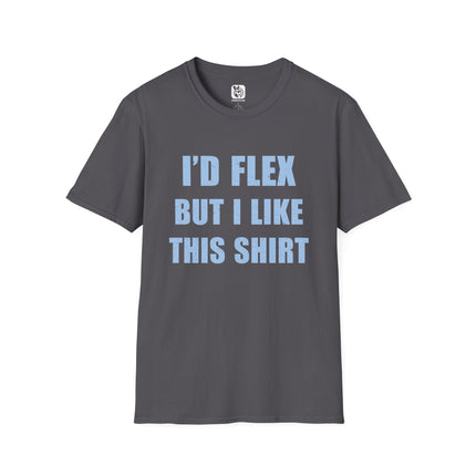 I'd Flex Weightlifter Unisex T-Shirt in Charcoal .