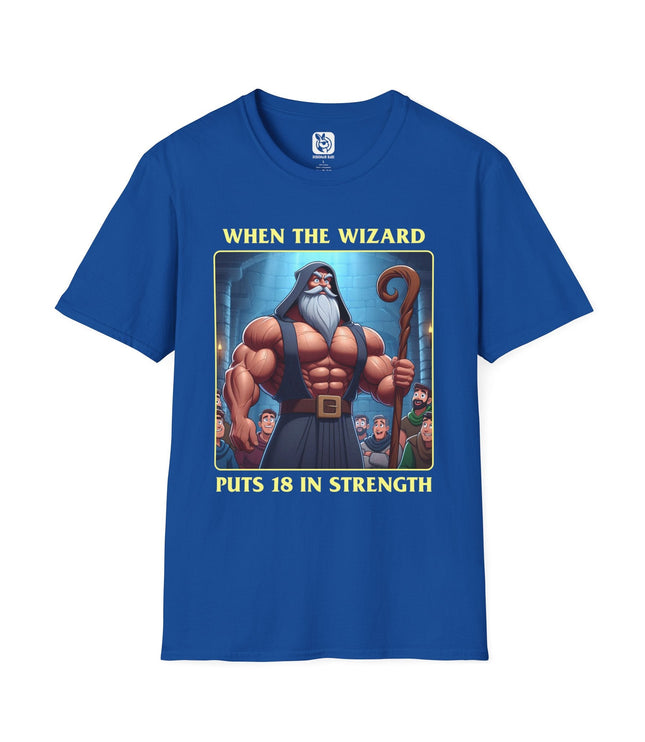 18 Strength Wizard Unisex T-Shirt in Royal .