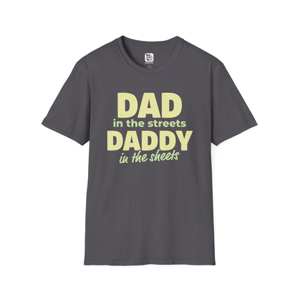 Dad On The Streets T-Shirt in Charcoal .