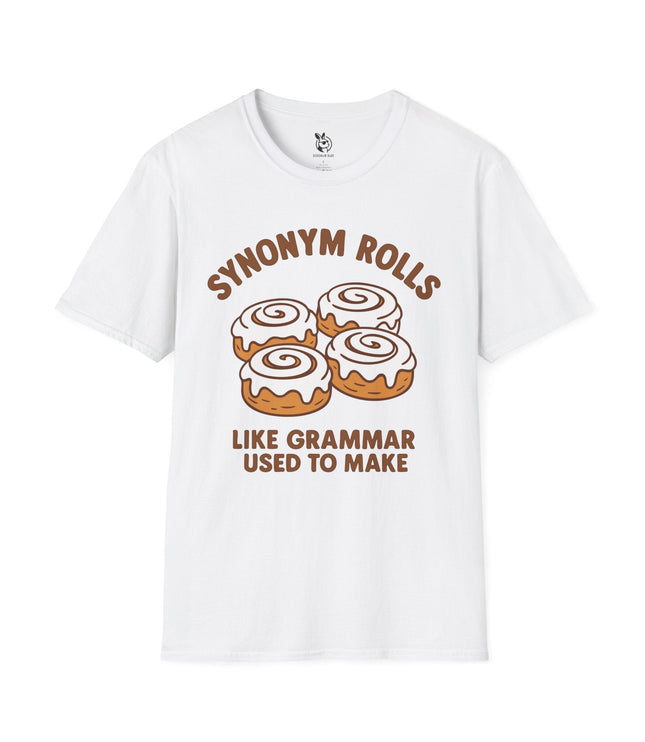 Synonym Rolls Unisex T-Shirt in White .