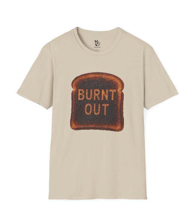 BURNT OUT Unisex T-Shirt in Sand .
