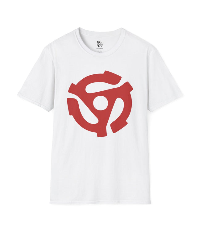 45 RPM Adapter Unisex T-Shirt in White .