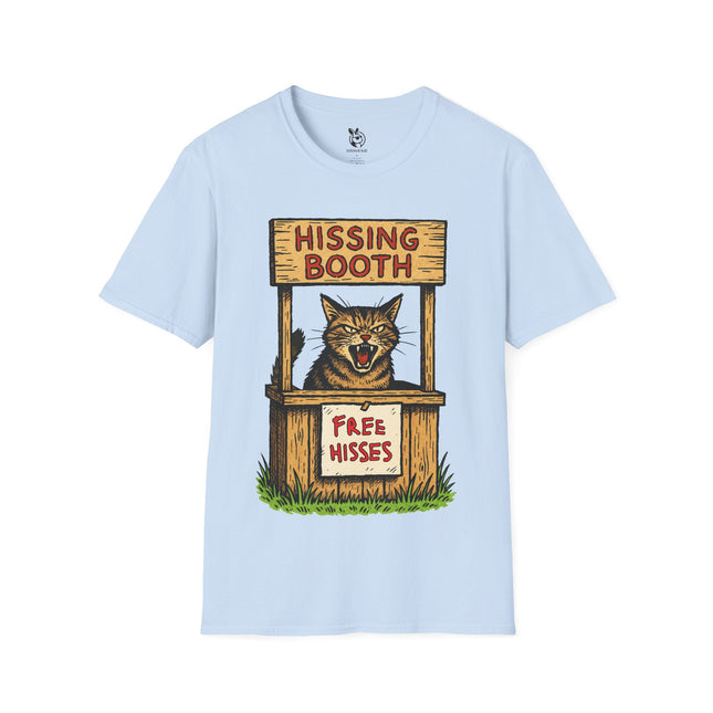 Hissing Booth Unisex T-Shirt in Light Blue .