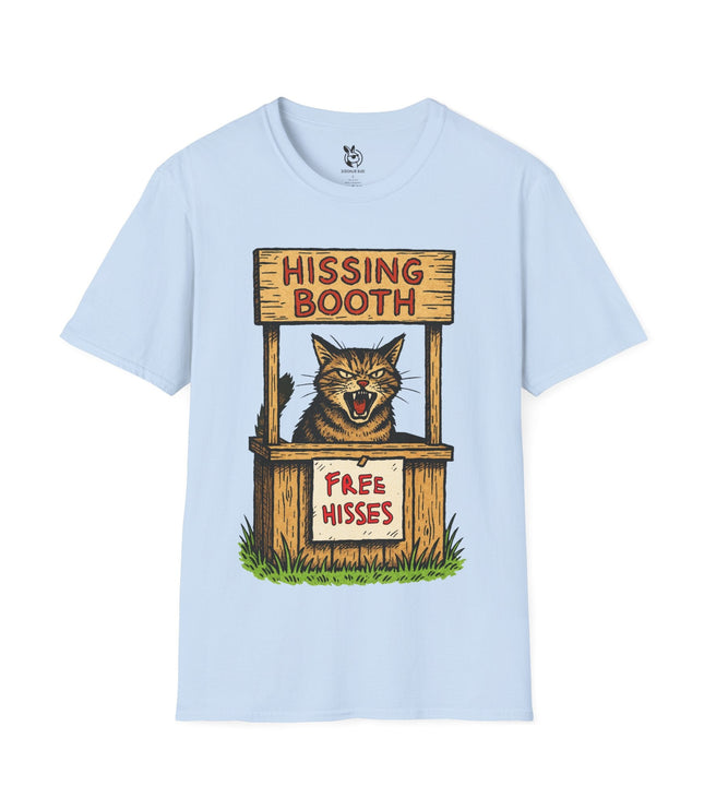 Hissing Booth Unisex T-Shirt in Light Blue .