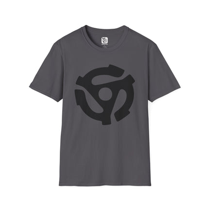 45 RPM Adapter Unisex T-Shirt in Charcoal .