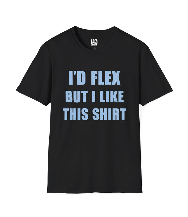 I'd Flex Weightlifter Unisex T-Shirt in Black .
