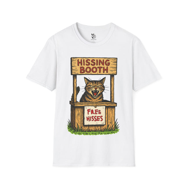 Hissing Booth Unisex T-Shirt in White .