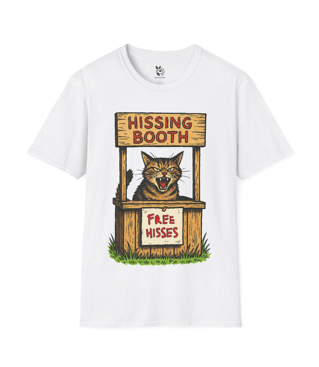 Hissing Booth Unisex T-Shirt in White .